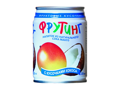 Напиток "Fruiting" из сока манго с кусочками кокоса 0.238л (1*24