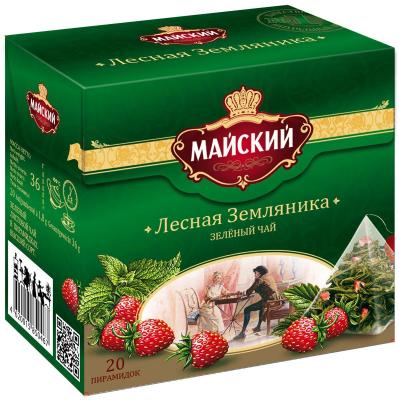 Чай Майский Пирамидка "Лесная Земляника" 20пак.