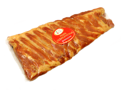 Продукт из свинины копчено-вареный "Ребра Деликатесные", в/у, кг