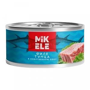 Тунец MIKELE филе в собственном соку 185/130 г