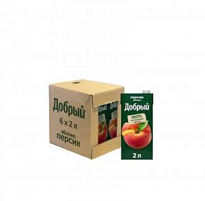 Нектар ДОБРЫЙ персик-яблоко 2 л (1*6)