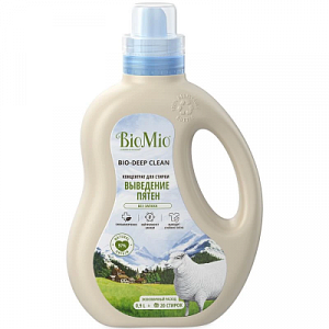 Кондиционер для белья BIO MIO выведение пятен  без запаха 0,9 л