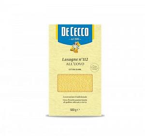 Паста DE CECCO №112 Лазанья с добавлением яйца 500 гр