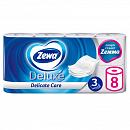Туалетная бумага ZEWA Deluxe белая 3 слоя 8 рулонов