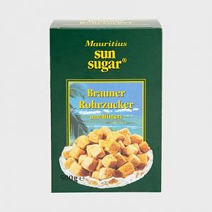 Сахар SUN SUGAR тростниковый коричневый кусковой 500 г