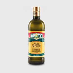 Масло оливковое LUGLIO Olio di Sansa 1 л в стеклянной бутылке