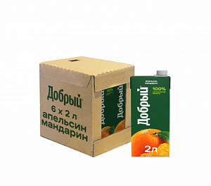 Нектар ДОБРЫЙ апельсин-мандарин 2 л (1*6)