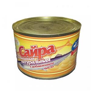Сайра тихоокеанская натур.с доб.масла ПБТФ 250гр