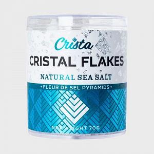 Соль CRISTA FLAKES морская натуральная хлопья 70 г