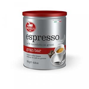 Кофе Saquella Espresso Gran Bar зерно 250 гр., ж/б
