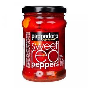 Перчик PEPPADORO черри красный сладкий фаршированный сыром 250 г