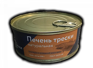 Печень трески натур. НОРД ПИЛИГРИМ ж/б 230гр