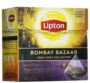 Чай LIPTON Пирамидки Bombay Bazar 20пак.