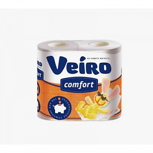 Туалетная бумага VEIRO comfort 2 слоя 4 рулона