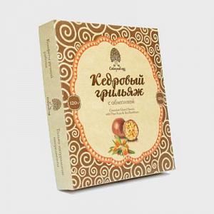 Конфеты кедровый грильяж с облепихой в шоколадной глазури, 120 г
