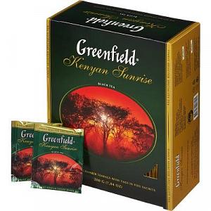 ЧАЙ GREENFIELD 100пак. Кениан Снрайз