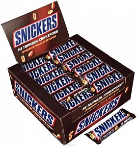 Шоколадный батончик Snickers  50гр*48шт