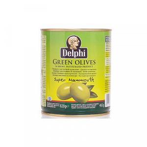 Оливки DELPHI Super Mammouth 91/100 с косточкой 820 гр