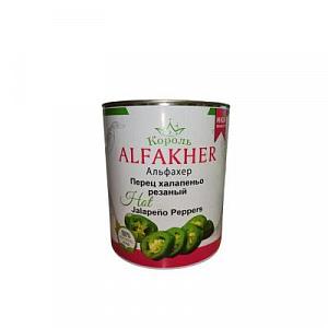 Перец халапеньо ALFAKHER маринованный резаный 3,3/ 1,56 кг
