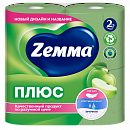 Туалетная бумага ZEMMA Плюс Яблоко 2 слоя 4 рулона